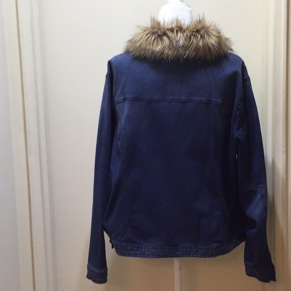 NWT IMAN WOMEN DENIM BLUE WASH LONG SLEEVES JACKET SZ 2XL - Picture 4 of 11